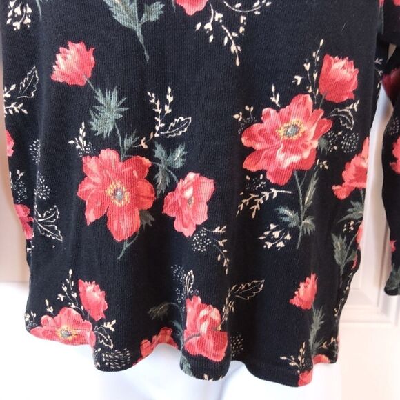 (3/$20) Jason MaxwellBlack 3/4 sleeve ribbed shirt - Picture 3 of 8
